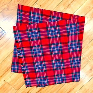 Gap Plaid flannel scarf wrap winter Christmas holiday preppy red navy bl…